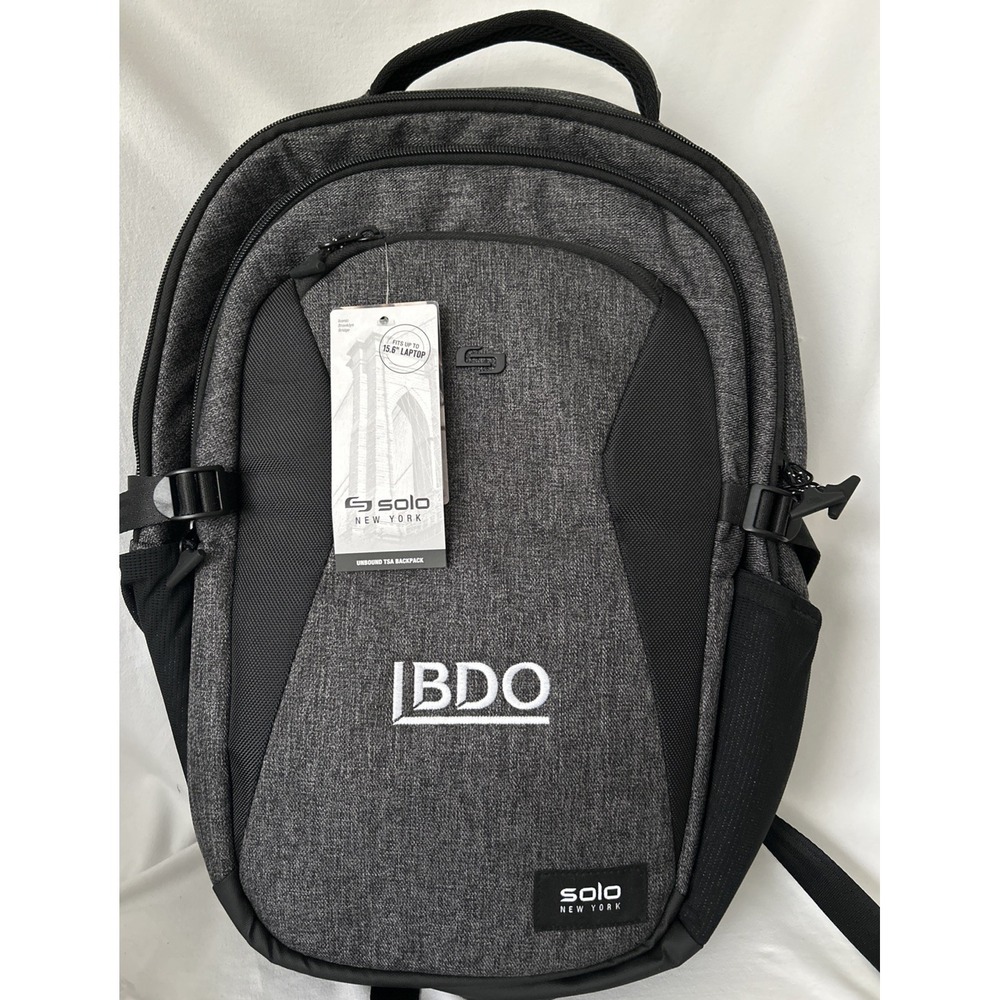 SOLO Backpack Carry On holds up to a 15.6" Laptop Lightweight Black/Grey